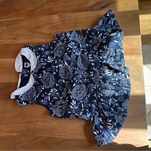 Janie and Jack Blue and White Blouse Peter Pan Collar